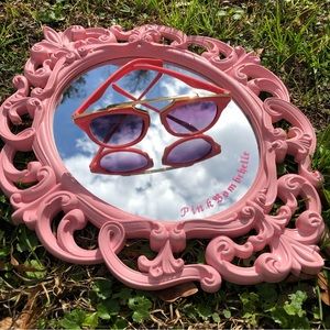“PinkBombchelle” Signature Pink Frame Dark Shades Sunglasses